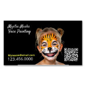 顔絵を描のQR マグネット名刺 (正面)