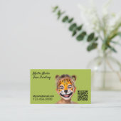 顔絵を描のQR 名刺 (スタンド正面)