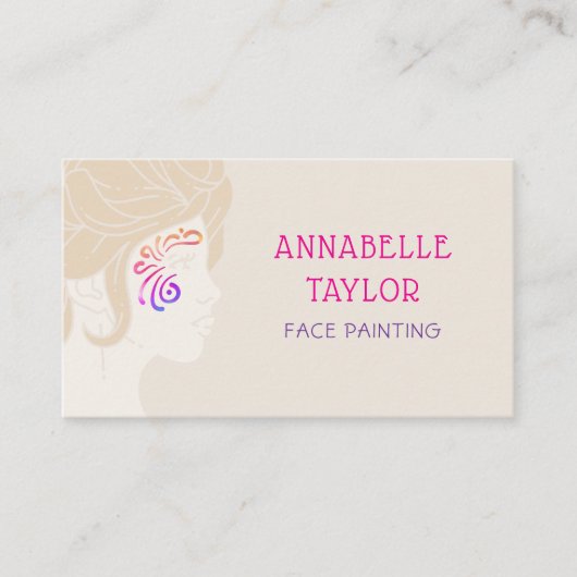 顔絵を描パーティー 名刺 (正面)
