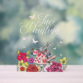 顔絵画のアリスinワンダーランドホワイトウサギ アクリルサイン (ニュートラル)