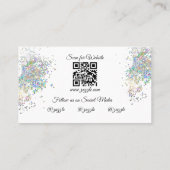 顔絵画のフェイスペインターエンターテイメント 名刺 (裏面)