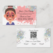 顔絵画ズフェイスペインターピエロバタフライ 名刺 (正面/裏面)