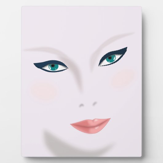 顔美しい女性若肌 フォトプラーク (正面)