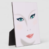 顔美しい女性若肌 フォトプラーク (側面)