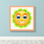 顔花 キャンバスプリント (インサイチュ (ウッドフロア))