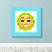 顔花 キャンバスプリント (インサイチュ (ウッドフロア))