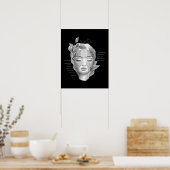 顔解剖学顔脂肪パッドビューティシアンデコール ポスター (キッチン)