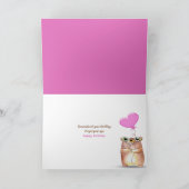 顔誕生日のクレヨンおもしろいアートワーク カード (内部)