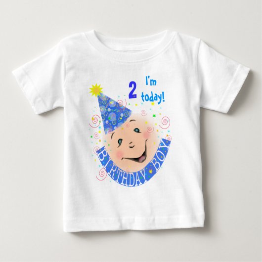 顔誕生日ボーイTシャツ ベビーTシャツ (正面)