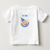 顔誕生日ボーイTシャツ ベビーTシャツ (裏面)