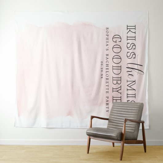 顔赤くなる 花嫁お別れパーティー 背景 キス・ザ・ミス タペストリー (インサイチュ(横))