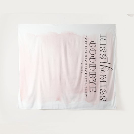 顔赤くなる 花嫁お別れパーティー 背景 キス・ザ・ミス タペストリー (正面(横))