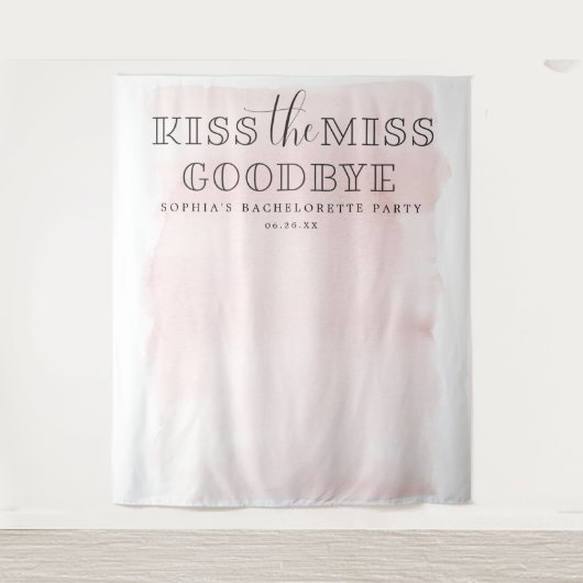 顔赤くなる 花嫁お別れパーティー 背景 キス・ザ・ミス タペストリー (正面)