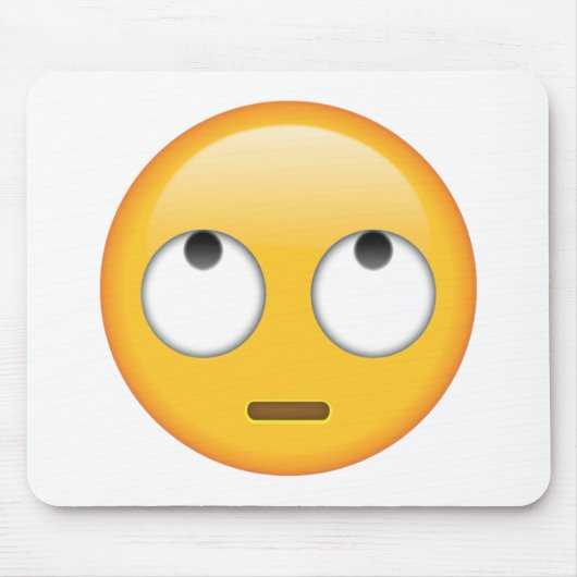 顔転がの目 – 絵文字 マウスパッド (正面)