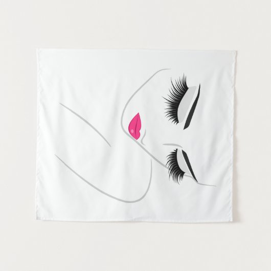 顔長い点滅の拡張 タペストリー (正面(横))