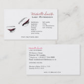 顔長い点滅Lash Extension名刺 名刺 (正面/裏面)