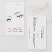顔長い点滅Lash Extension名刺 名刺 (正面/裏面)