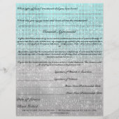 顔面トリートメント同意書 ネイビーグレー チラシ (裏面)