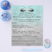 顔面トリートメント同意書 ネイビーグレー チラシ (シングル)