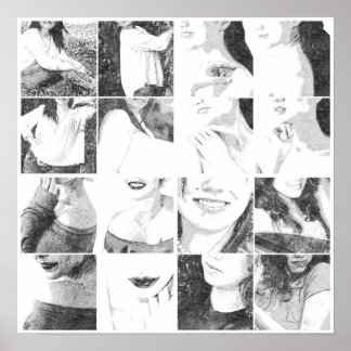 顔面無しコラージュ ポスター