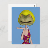 顔面金髪の少女 ポストカード (正面/裏面)