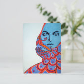 顔1はがき ポストカード (スタンド正面)