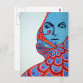 顔1はがき ポストカード (正面/裏面)