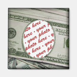 顔100ドル札!写真の追加 マグネット