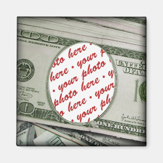 顔100ドル札！写真の追加 マグネット