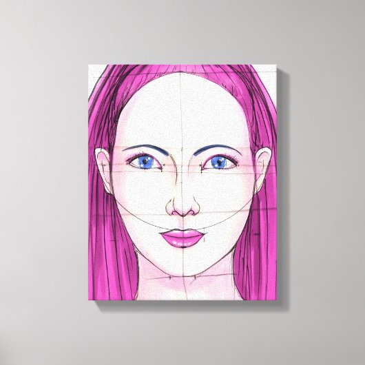 顔14 キャンバスプリント (正面)