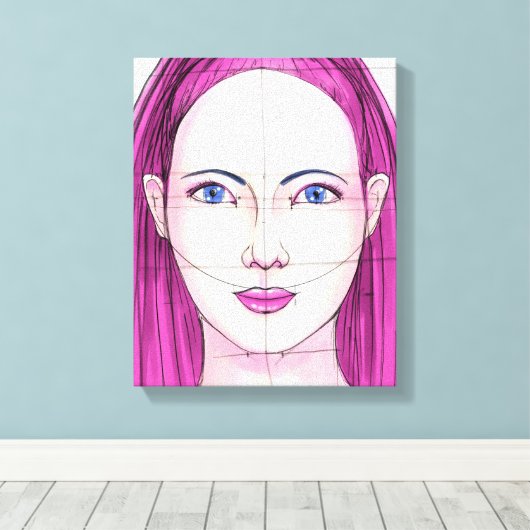 顔14 キャンバスプリント (インサイチュ (ウッドフロア))