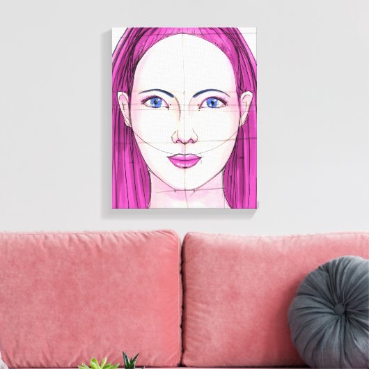顔14 キャンバスプリント (インサイチュ (リビング))