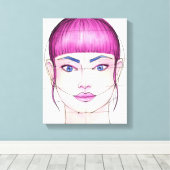 顔16 キャンバスプリント (インサイチュ (ウッドフロア))