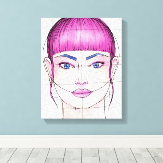 顔16 キャンバスプリント (インサイチュ (ウッドフロア))