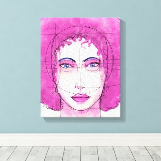 顔1 キャンバスプリント (インサイチュ (ウッドフロア))