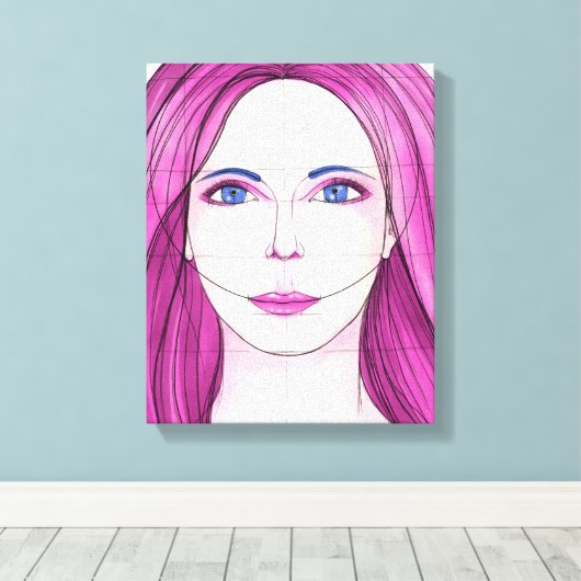 顔1 キャンバスプリント (インサイチュ (ウッドフロア))