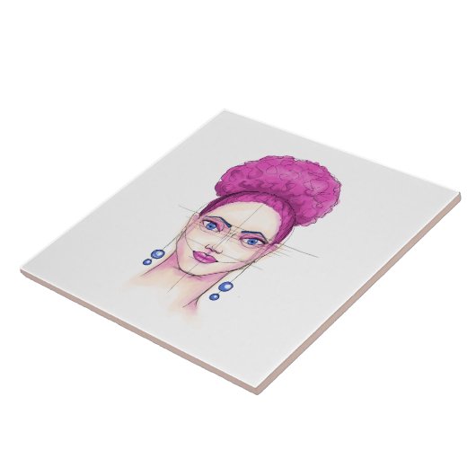 顔1 タイル (側面)