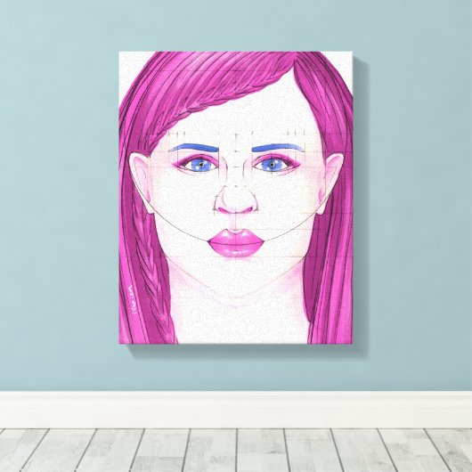 顔25 キャンバスプリント (インサイチュ (ウッドフロア))