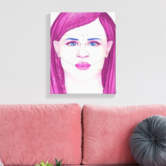 顔25 キャンバスプリント (インサイチュ (リビング))