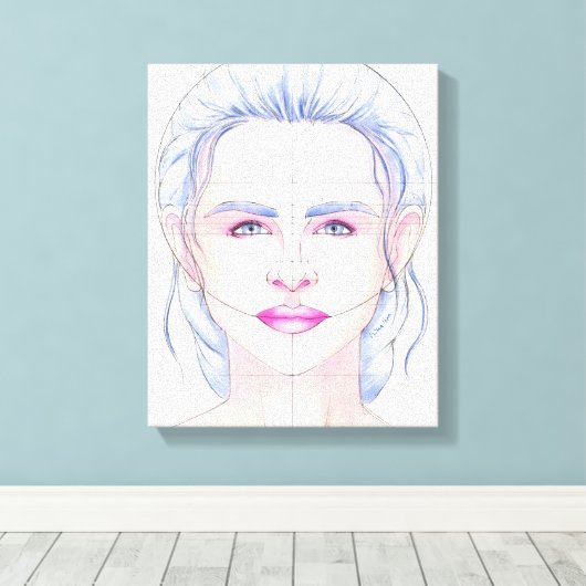 顔2 キャンバスプリント (インサイチュ (ウッドフロア))