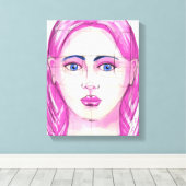 顔5 キャンバスプリント (インサイチュ (ウッドフロア))