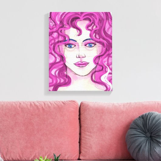 顔7 キャンバスプリント (インサイチュ (リビング))