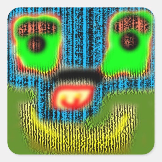 顔8シール スクエアシール (正面)