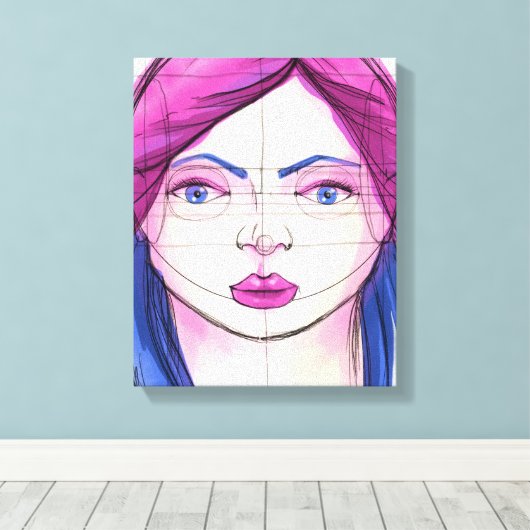 顔9 キャンバスプリント (インサイチュ (ウッドフロア))
