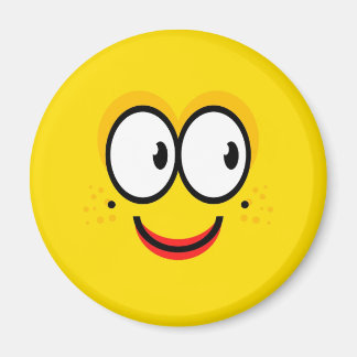 顔 – イエローマグネット マグネット