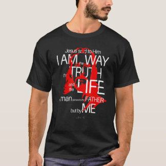 顔・オブ・イエス・ザ・ウェイ真実の人生ヨハネ146驚くべき Tシャツ