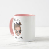 顔、カスタムベビー顔デイギフト、グランドパ誕生日 マグカップ (正面左)
