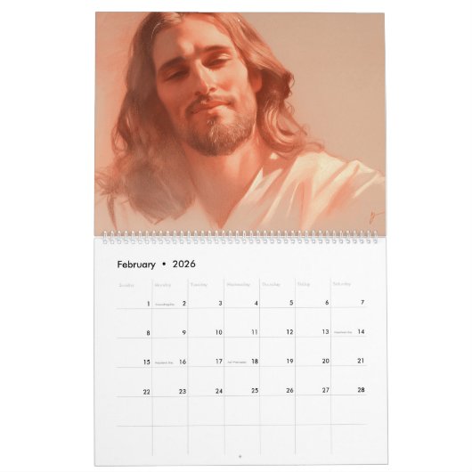 顔 カレンダー (2月 2026)