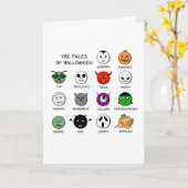 顔 カード (黄色い花)