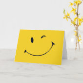 顔 カード (黄色い花)